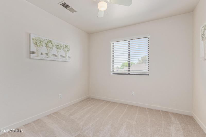 bedroom with new carpet