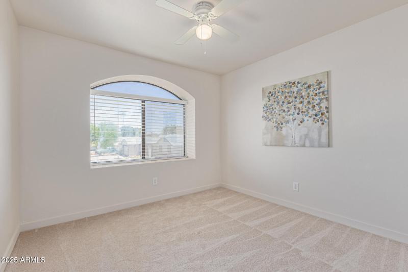 bedroom with new carpet