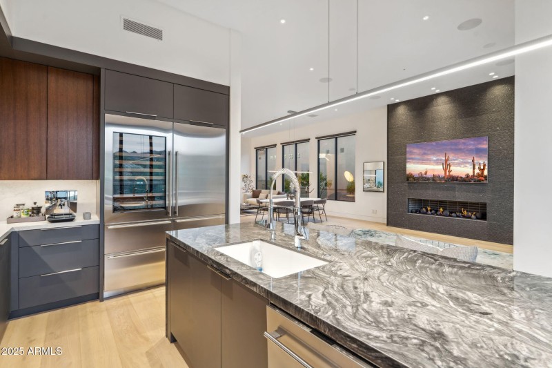 Built In Fridge w/ Beverage Cooler