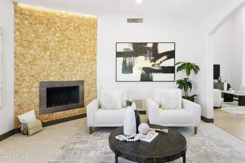 Show-stopping wood feature wall