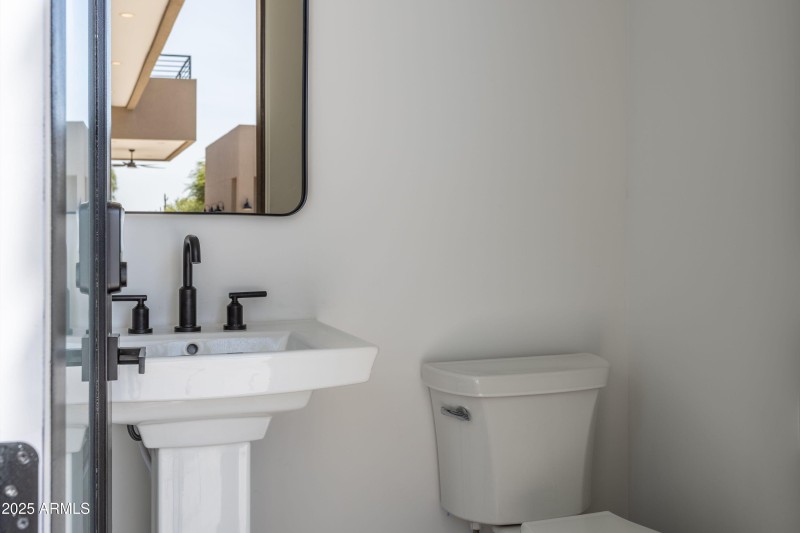 Pool side bathroom