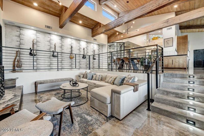 Sunken Lounge-Style Family Room