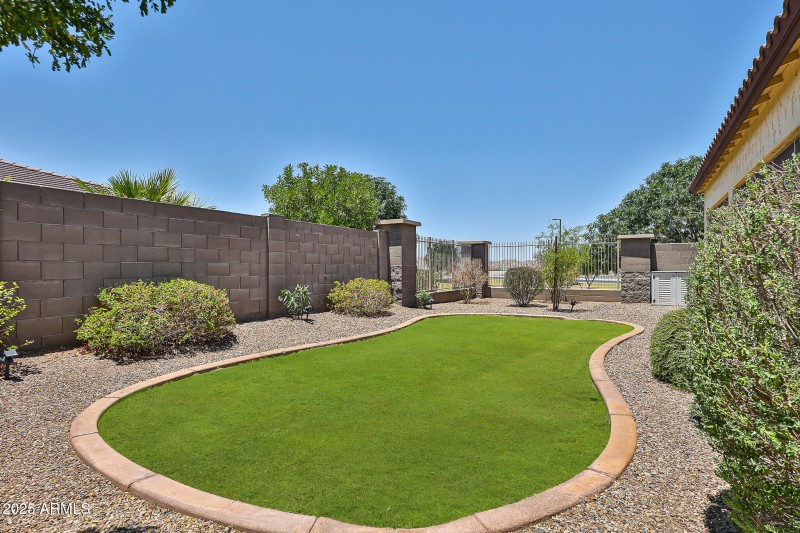 View Fence on North Side of Yard