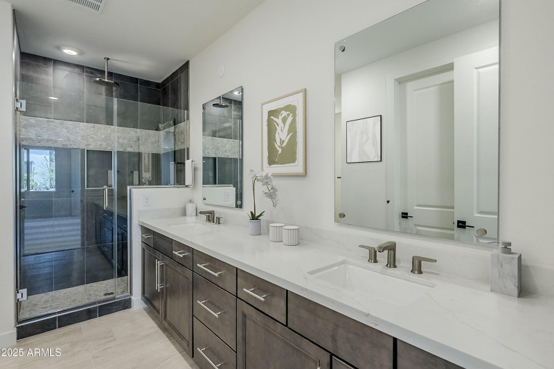 Virtually Staged Primary Bathroom