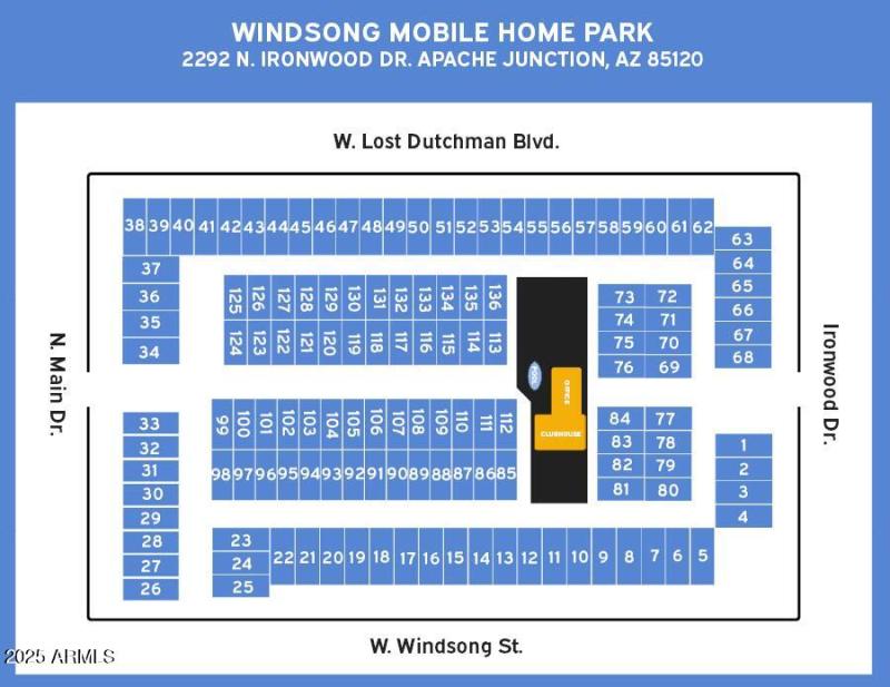 Windsong Mobile Home Park Map