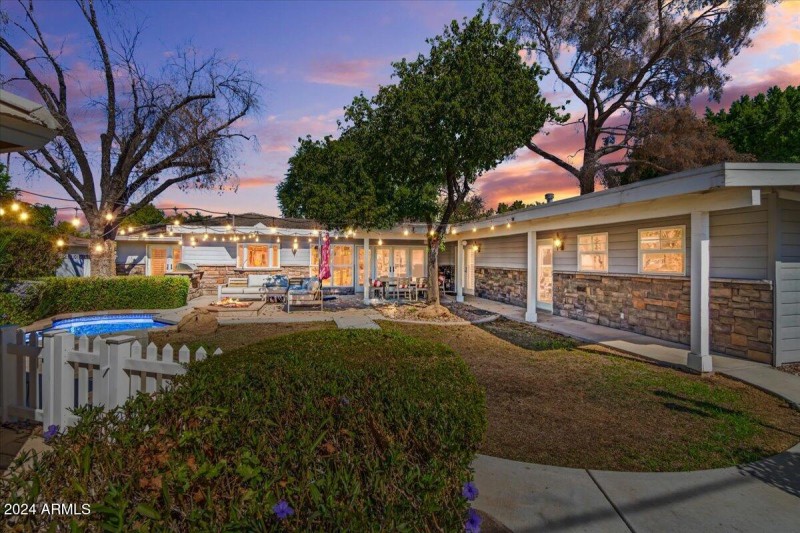 72-Back of home twilight