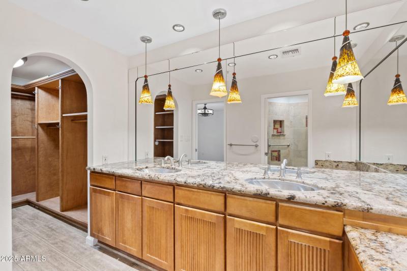 DOUBLE SINKS/GORGEOUS PENDANT LIGHTING