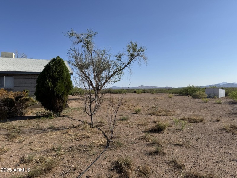 West side of house and well house