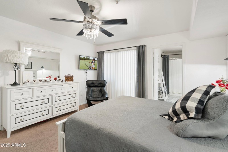 primary bedroom with patio access