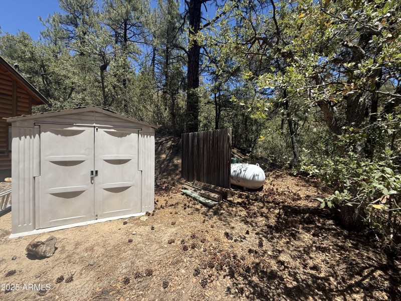 Storage shed/propane tank