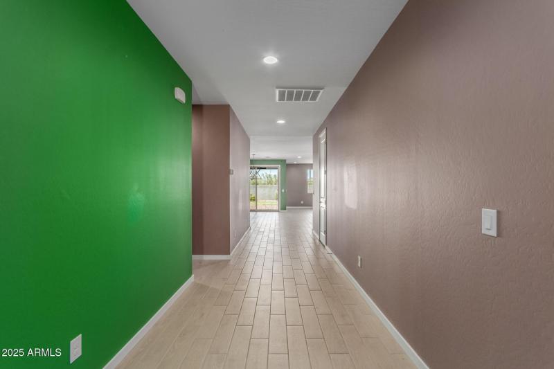 Hallway leading to kitchen/living space