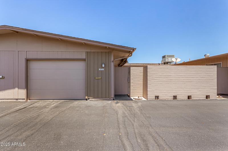 Garage and Patio View