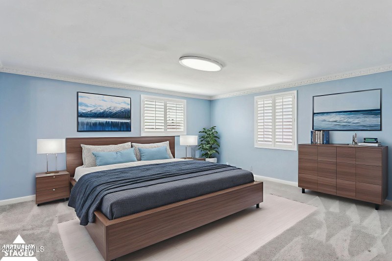 Master Bdrm virtually staged