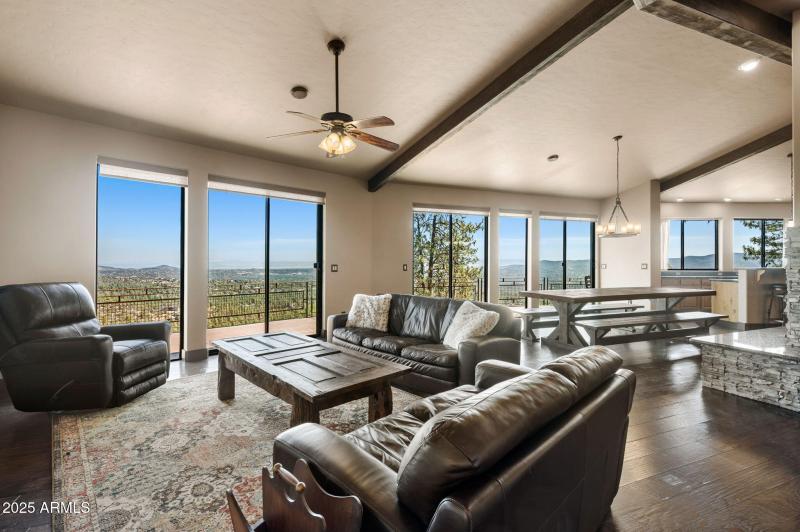 Open Great Room with Deck Access