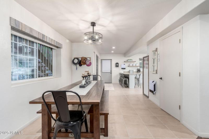 Spacious dining area