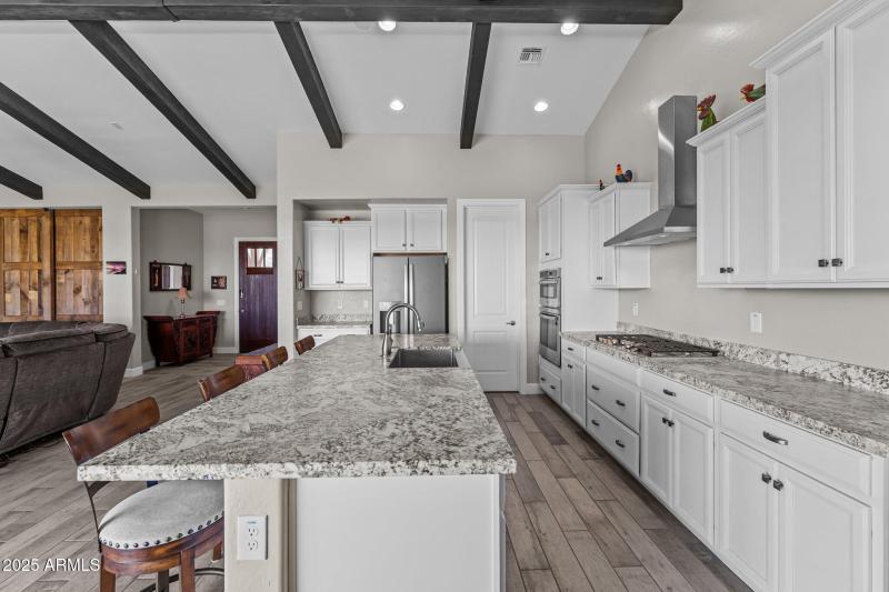 View from dining area to kitchen