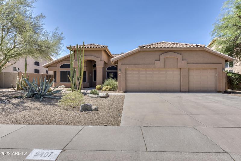 Front View 3 Car Garage