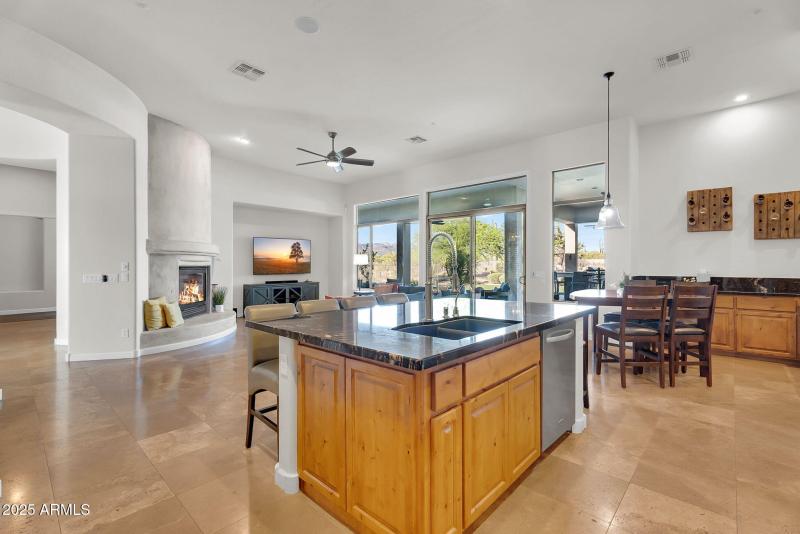 Love the kitchen open to family room!