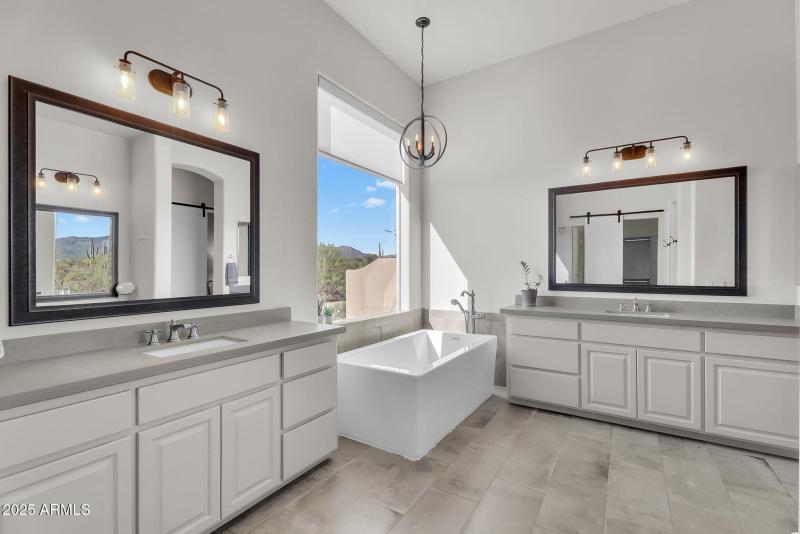 Spa-like primary bathroom