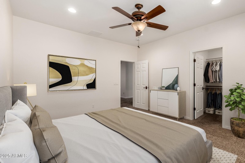Virtually Staged - Basement Bedroom