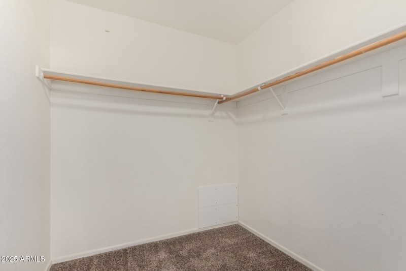 Secondary upstairs walk in closet