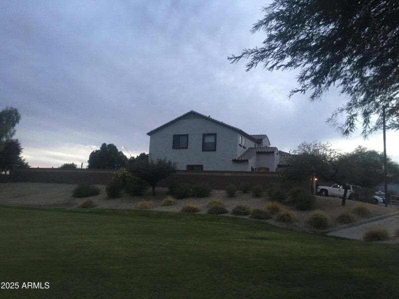 View of home from greenbelt