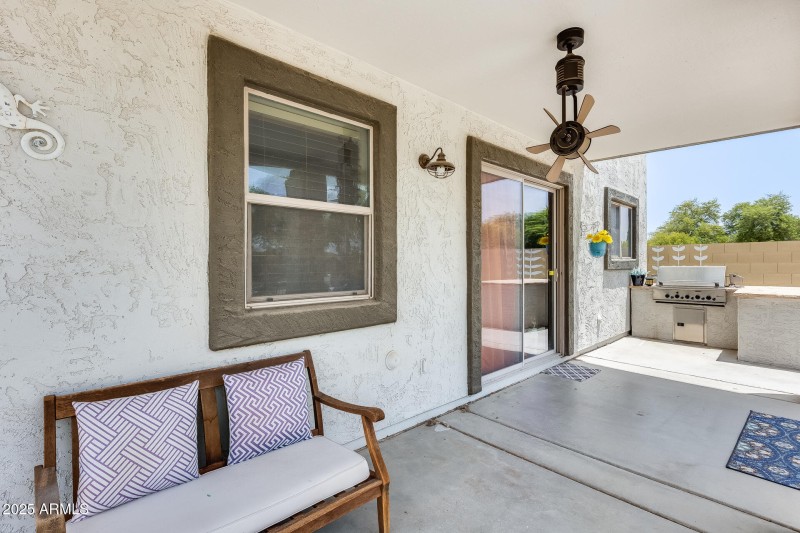 Covered Patio and Built-In Barbecue