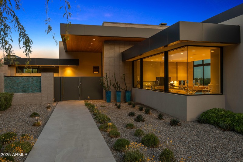 75-front entrance at night