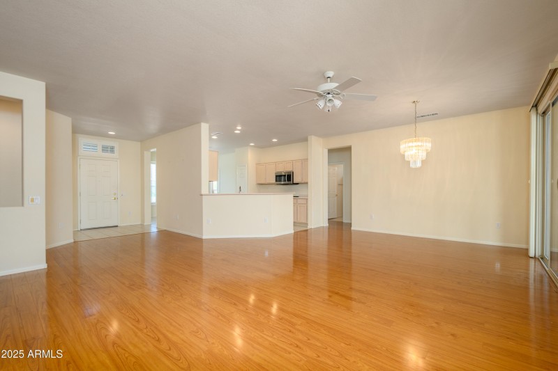 Laminate flooring in ma in area and den