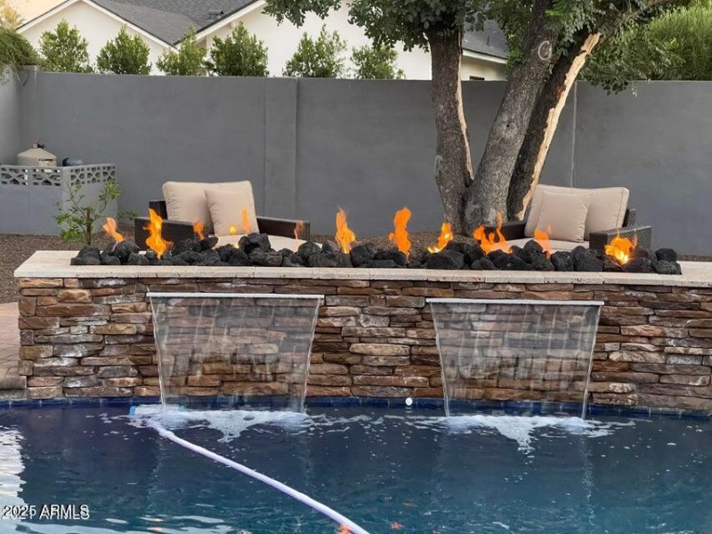 Natural gas and water falls