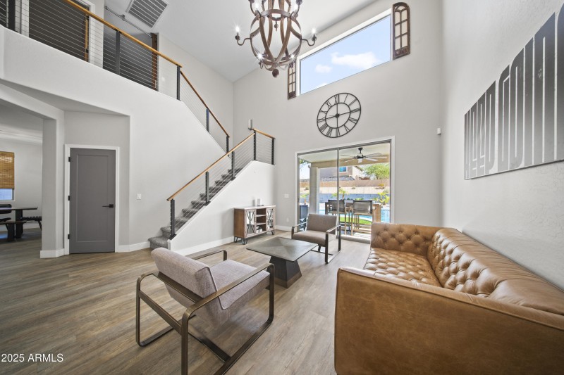 open concept kitchen dining room area