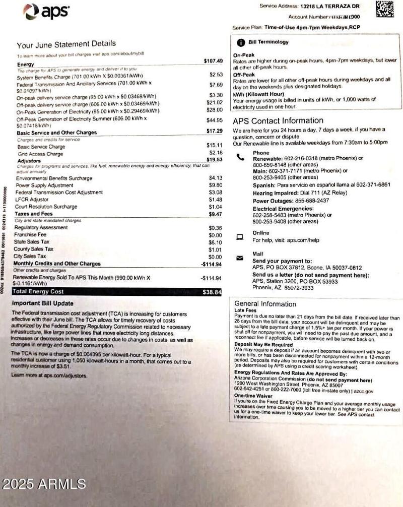 p 4 APS bill for June