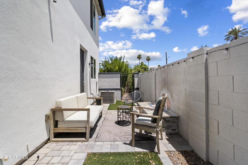 private patio with pavers
