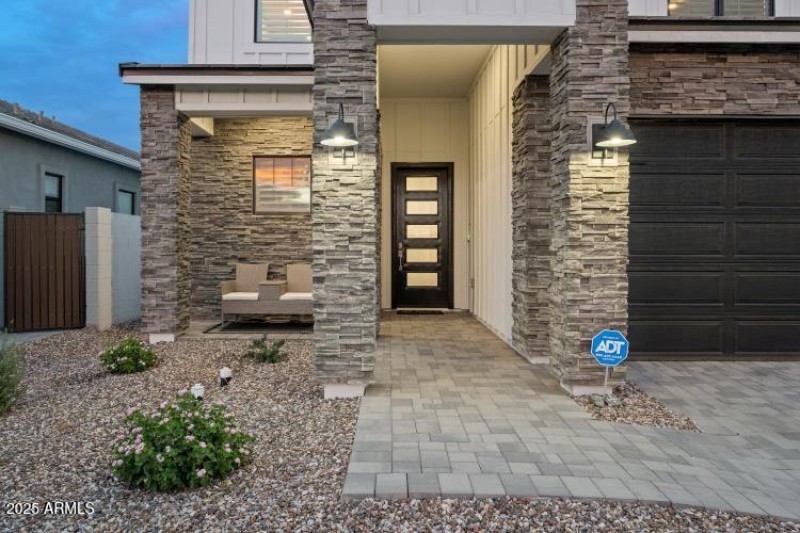 Covered Patio at Front of Home