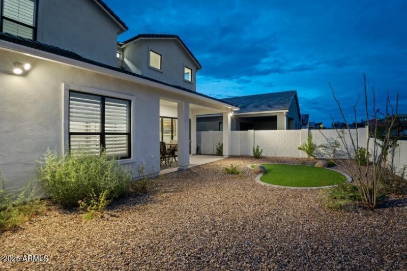 Beautiful landscaped rear yard