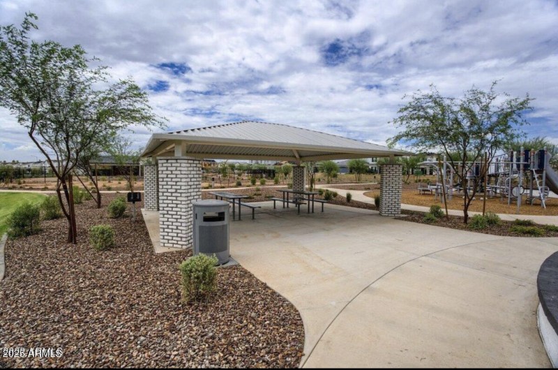 Covered community dining area