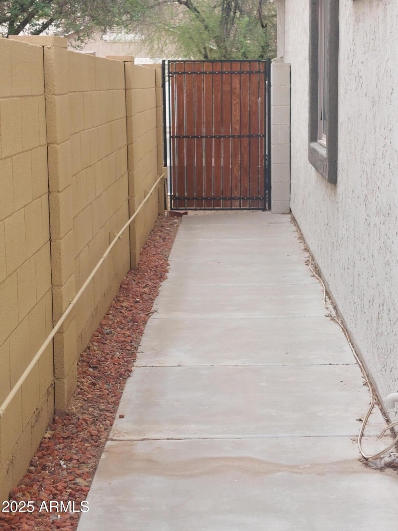 Side gate and walkway