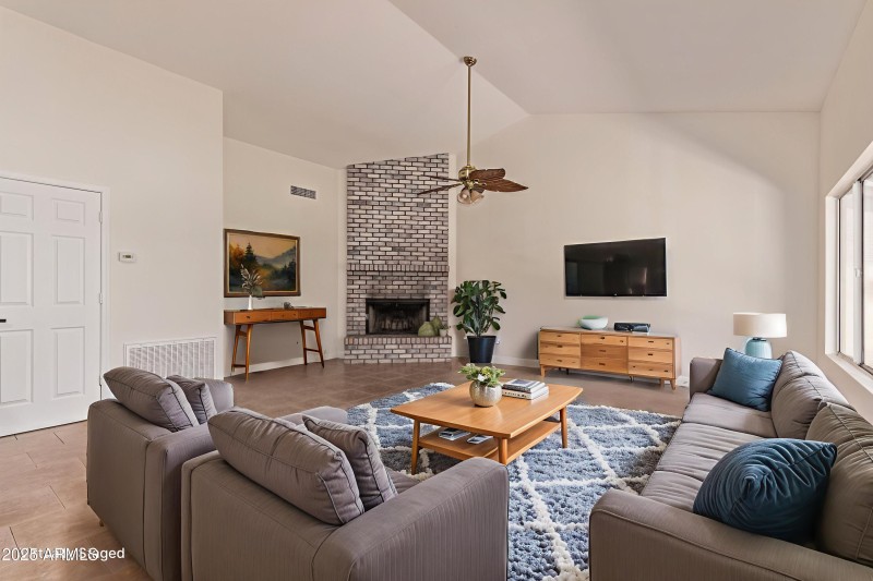 Virtually Staged Family Room