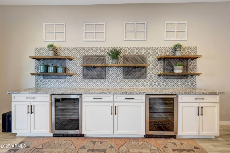 Built-in Wine Bar Off Great Room