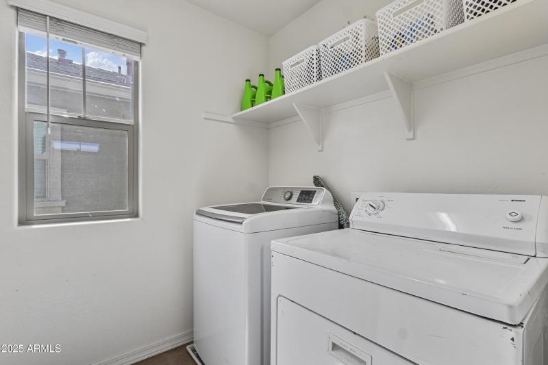 large upstairs laundry