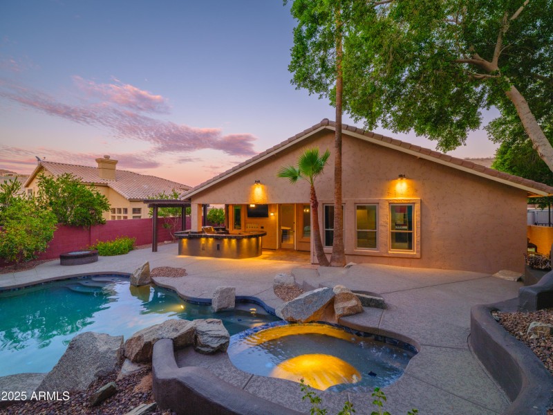 Twilight Backyard