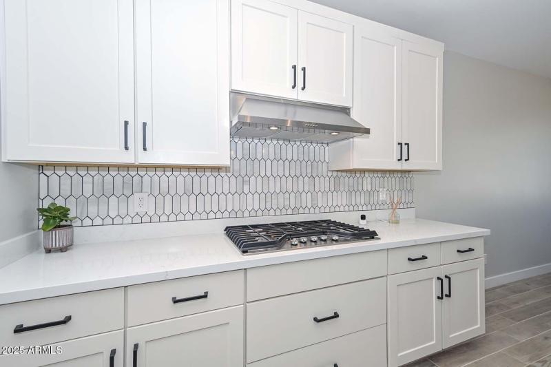 Upgraded Gas Cooktop & Backsplash