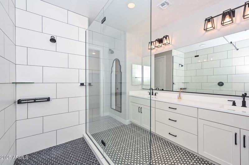 Designer Tile & Glass Shower