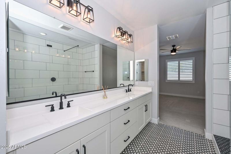 Designer Bath with Dual Sinks