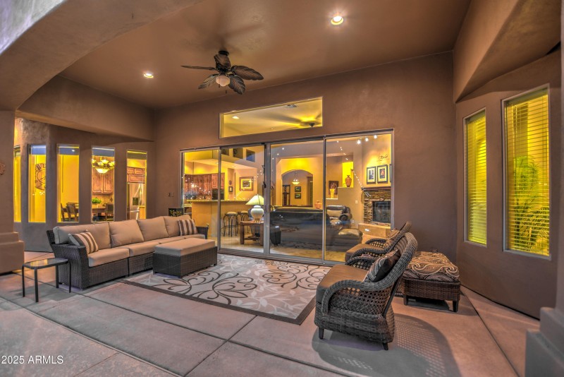 Cozy covered patio