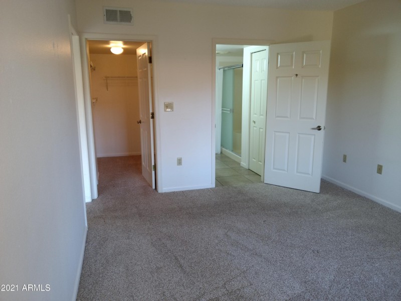 Master bedroom closet and bath