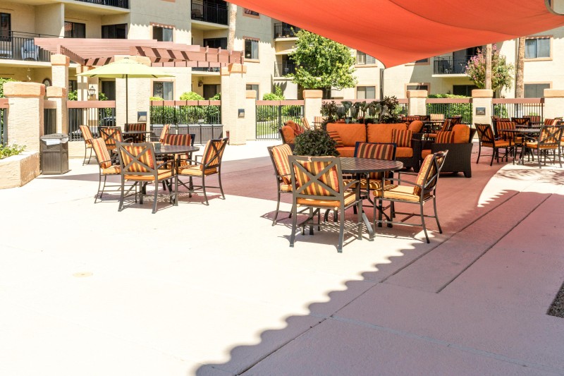 Outdoor pool area