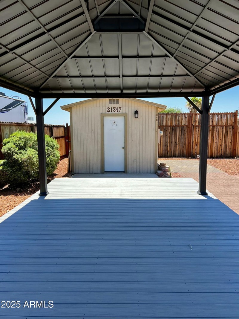 View of Storage Shed from Gazebo