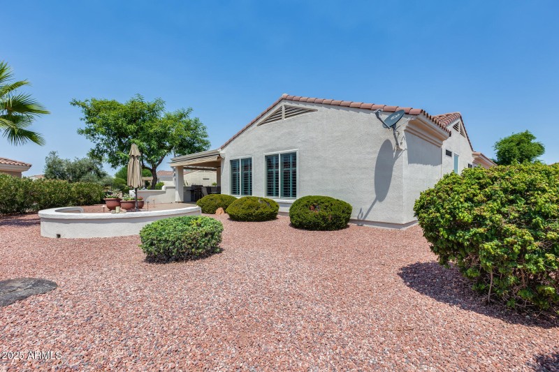 Rear of home