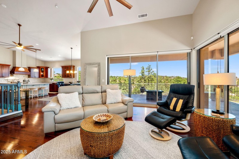 Living Room View to Kitchen